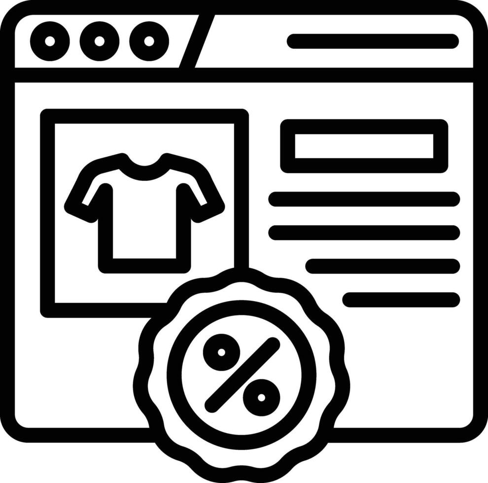 Deals Line Icon vector