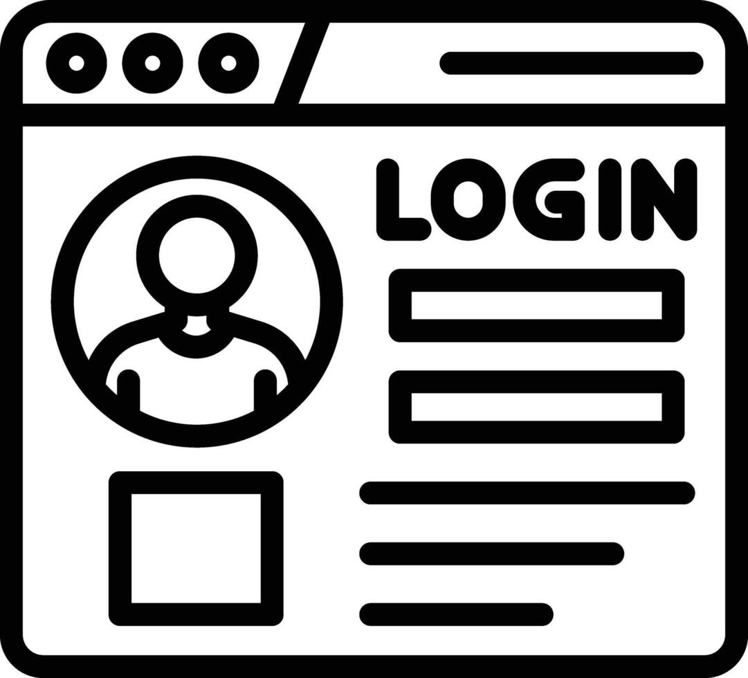 Login Line Icon vector