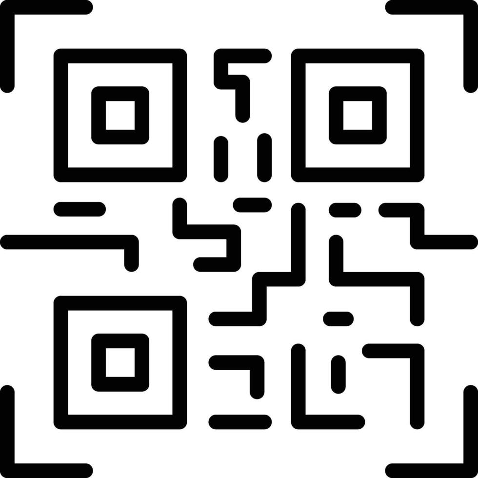 Scan QR Code Line Icon vector