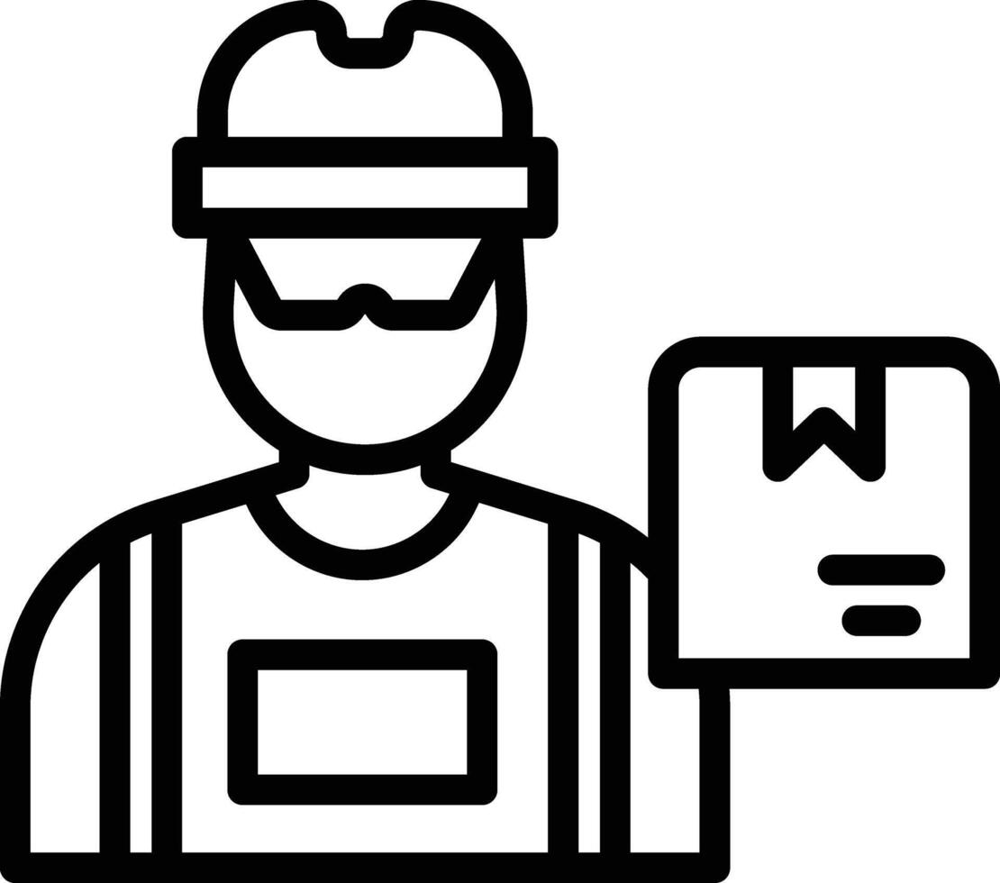 Stolen Package Line Icon vector