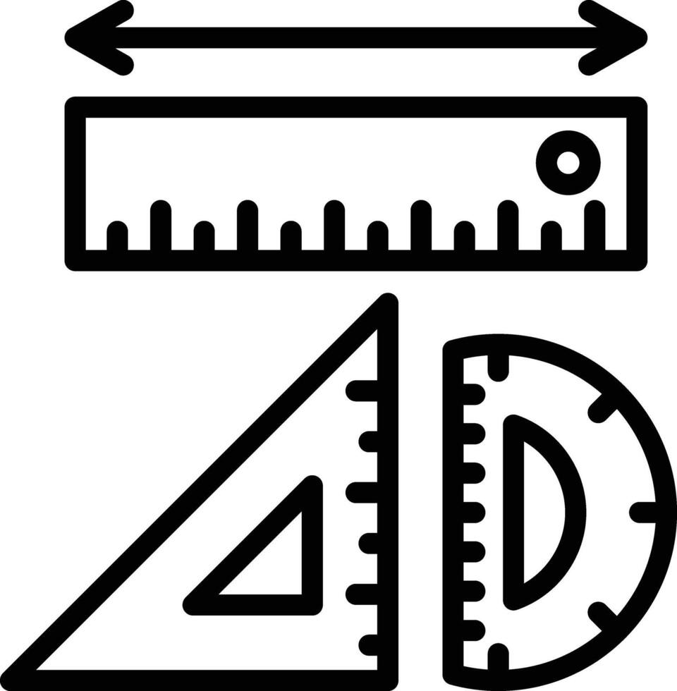 Measurements Line Icon vector