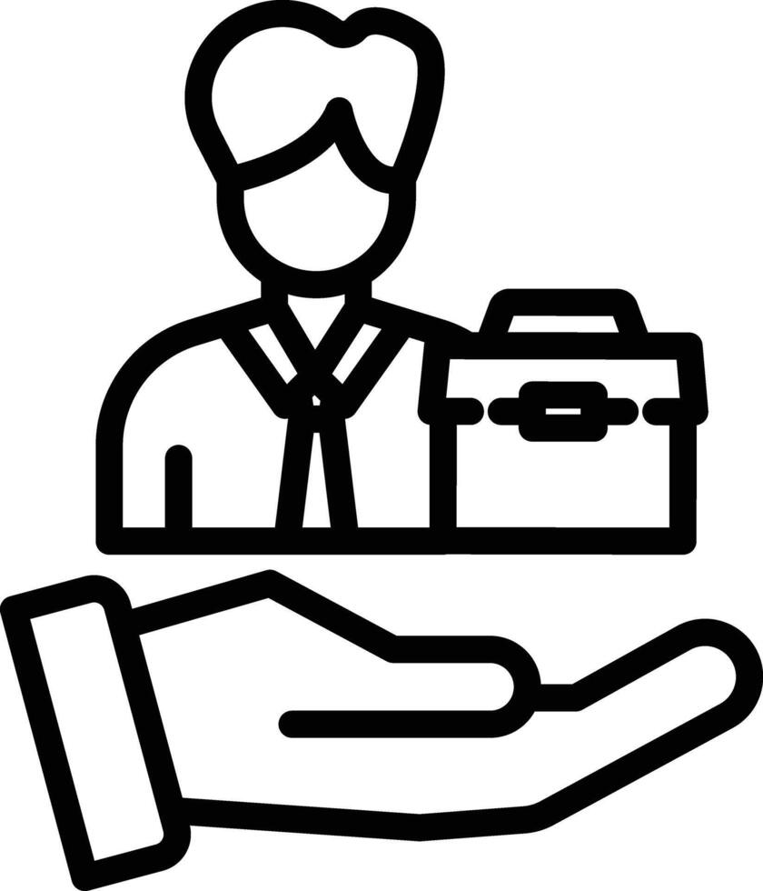 Employment Line Icon vector