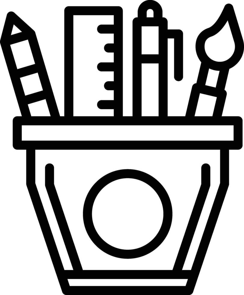 Stationary Line Icon vector