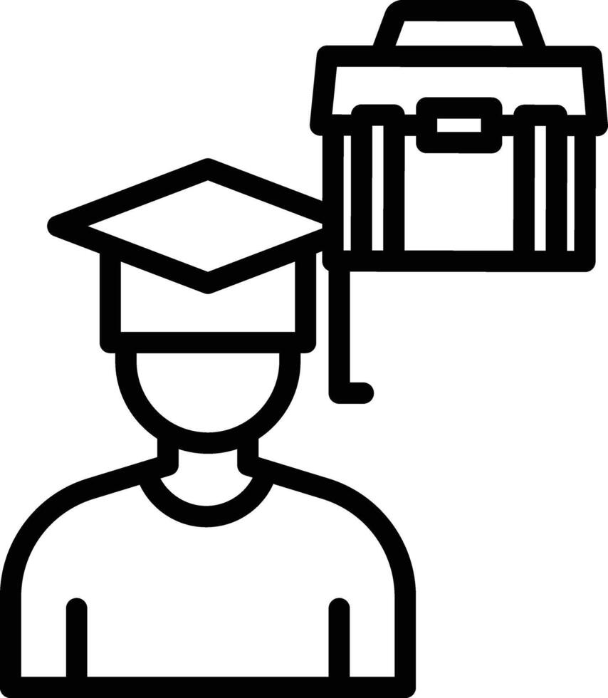 Internship Line Icon vector