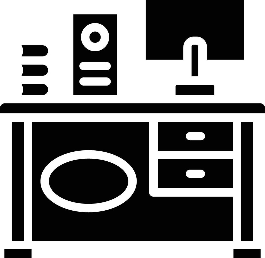 Workstation Glyph Icon vector