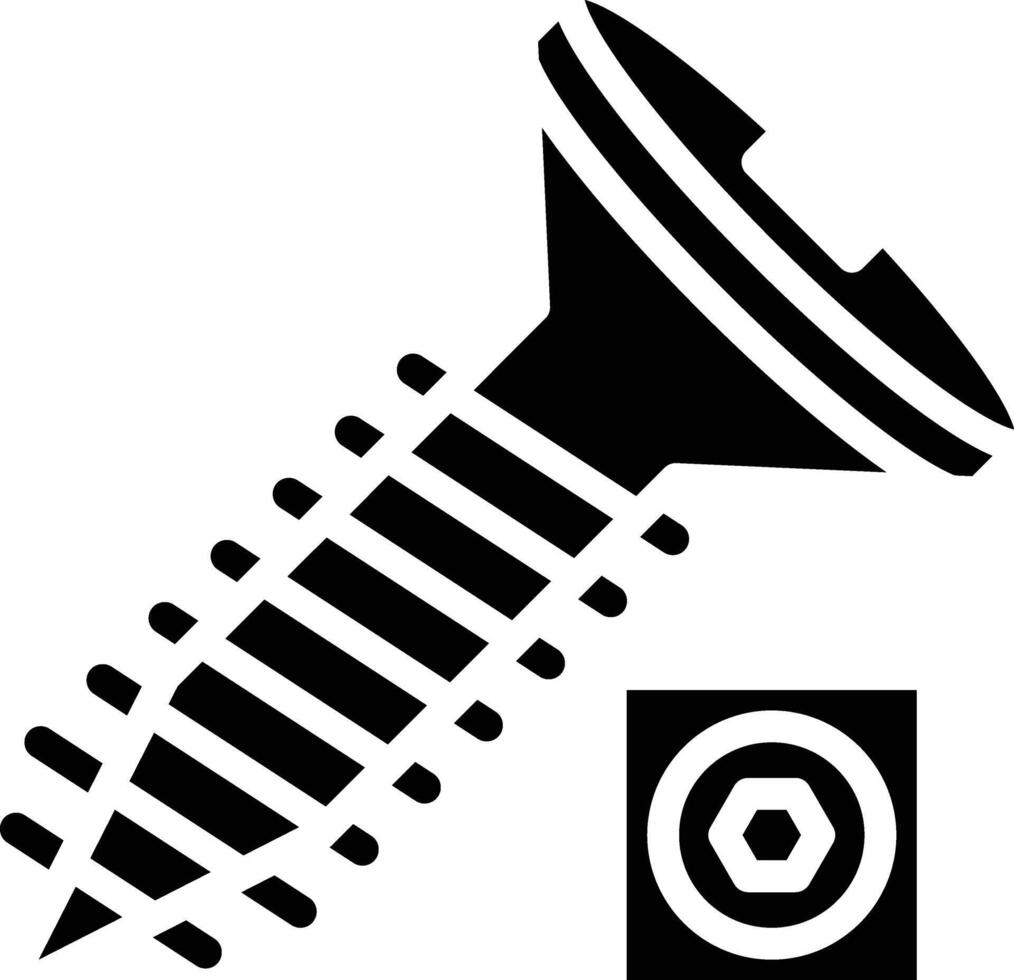 Screw Glyph Icon vector