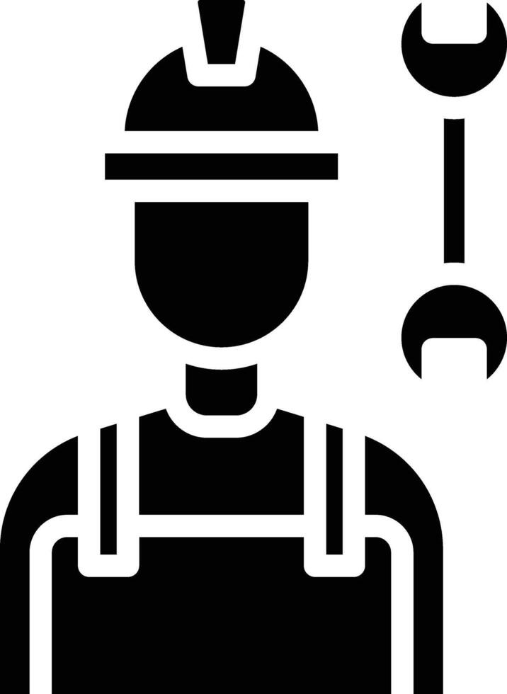 Builder Male Glyph Icon vector