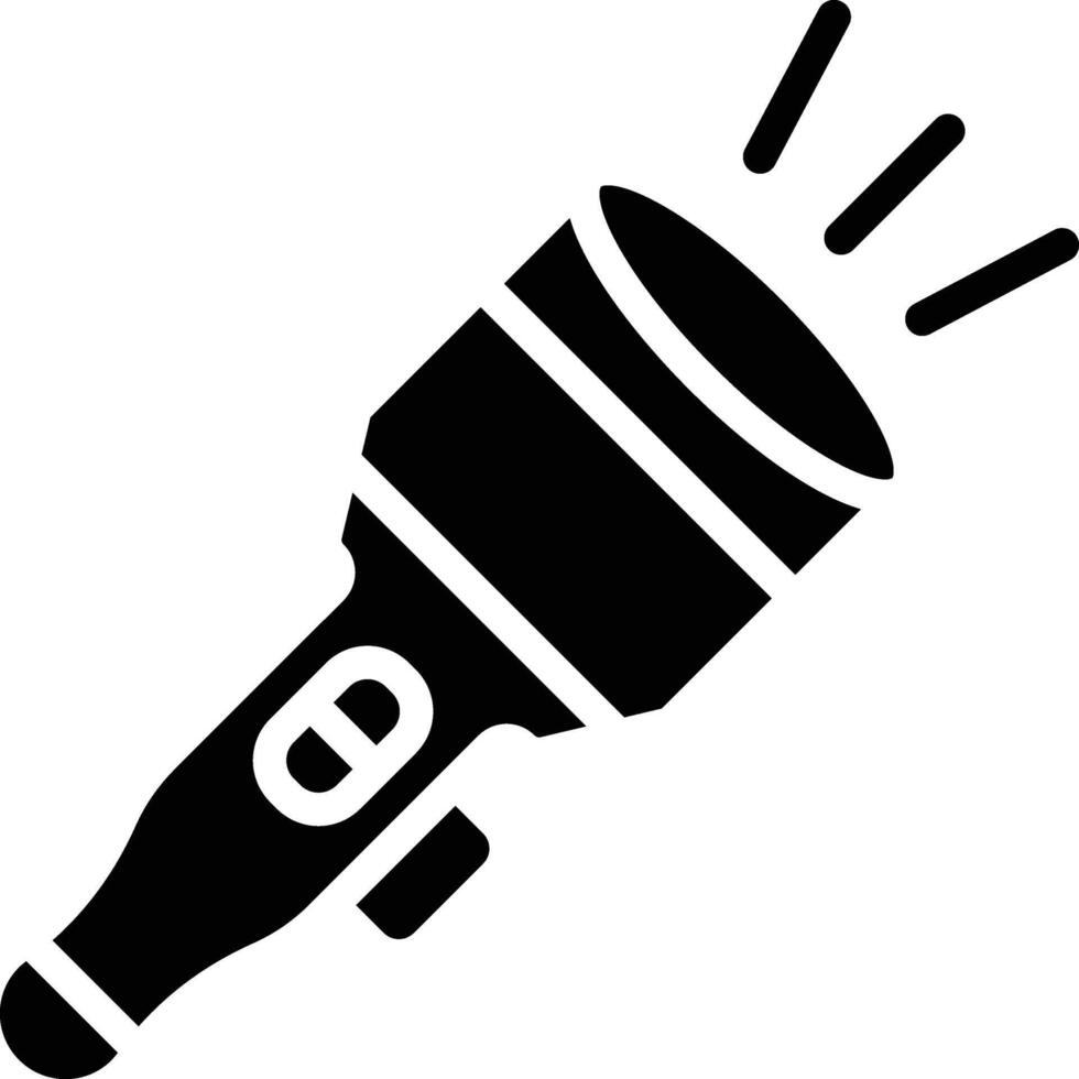 Flashlight Glyph Icon vector