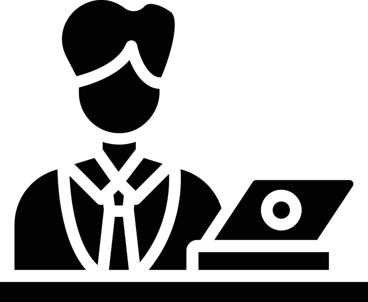 Web Designer Male Glyph Icon vector