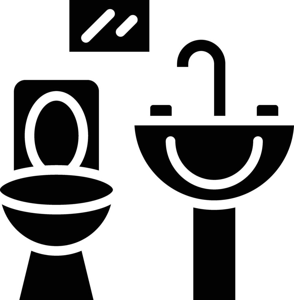 Bathroom Glyph Icon vector