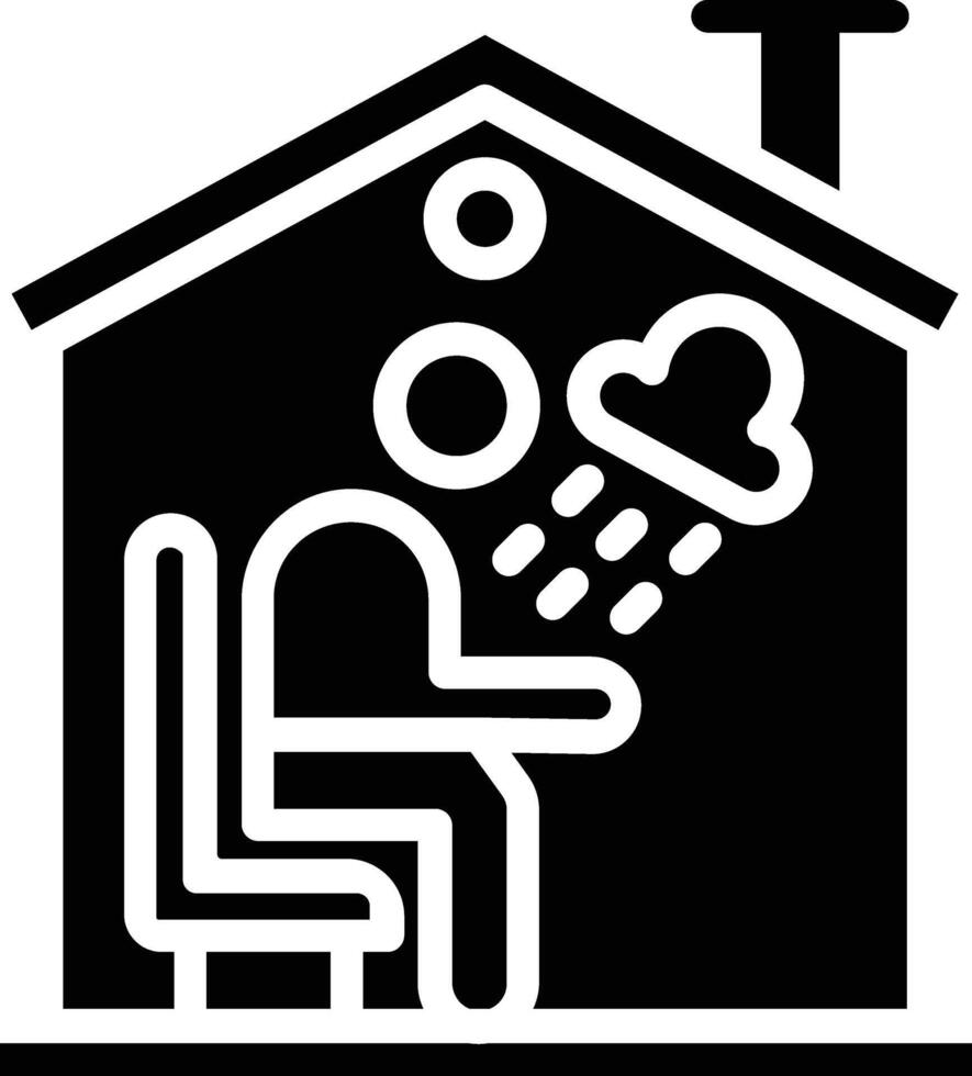 Loneliness Glyph Icon vector