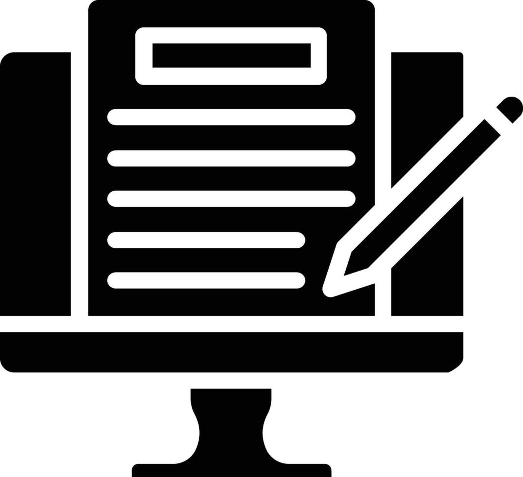 Copywriting Glyph Icon vector