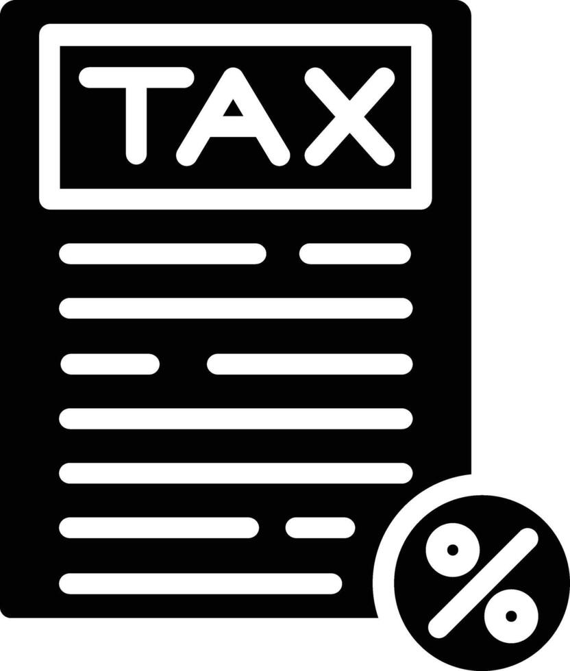 Taxes Glyph Icon vector