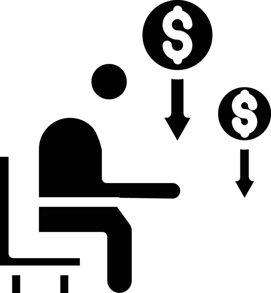 Low Overhead Glyph Icon vector
