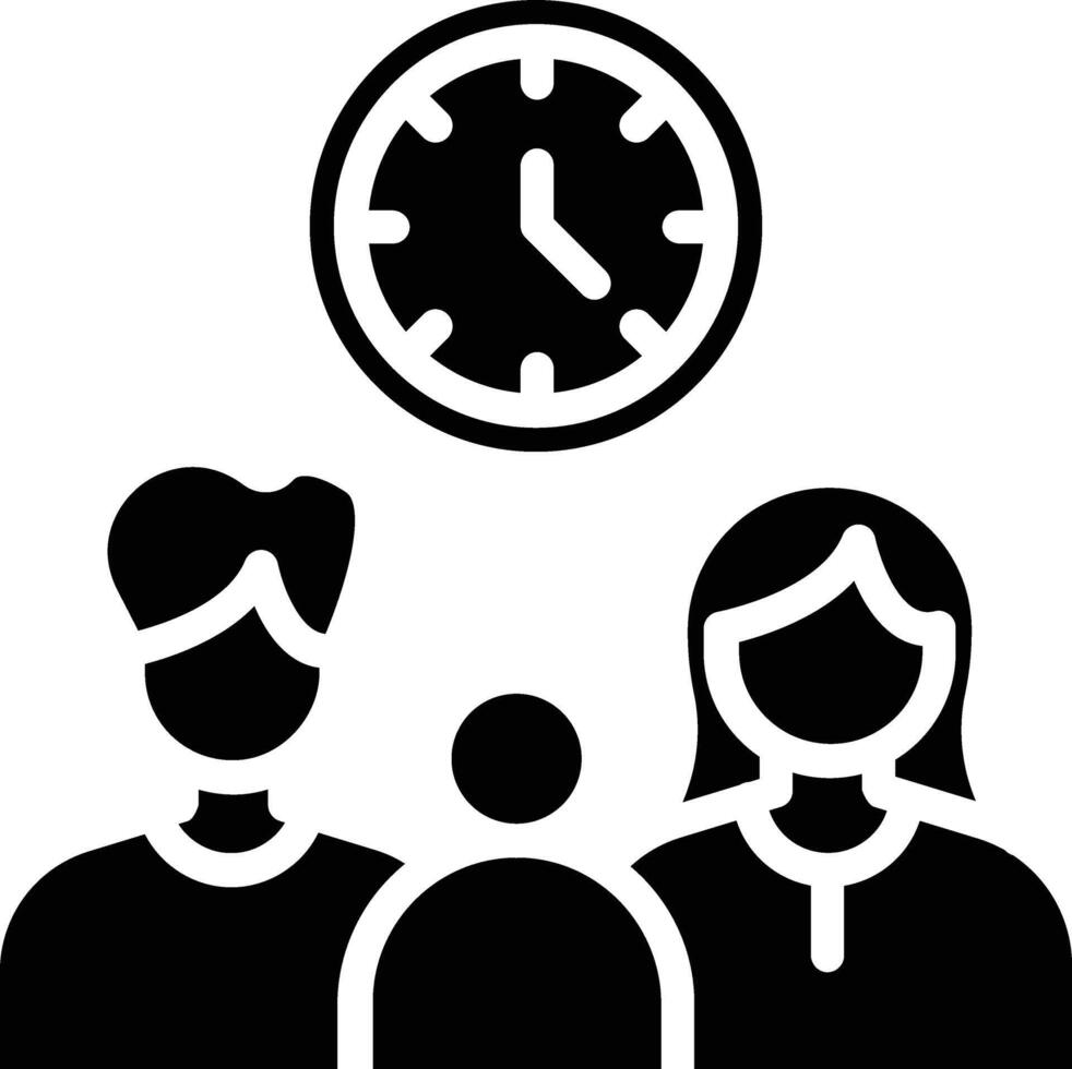 Family Time Glyph Icon vector