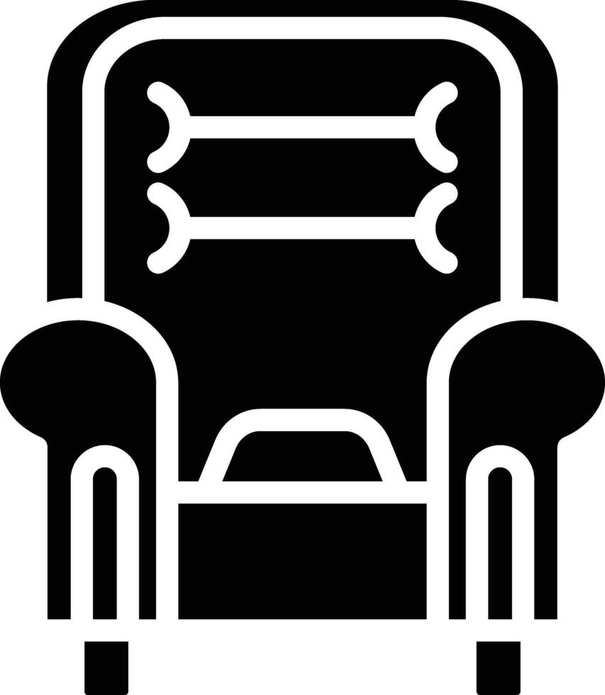 Armchair Glyph Icon vector