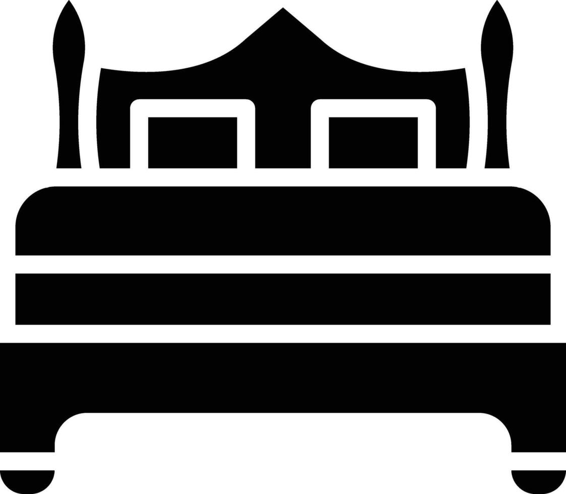 Bed Glyph Icon vector