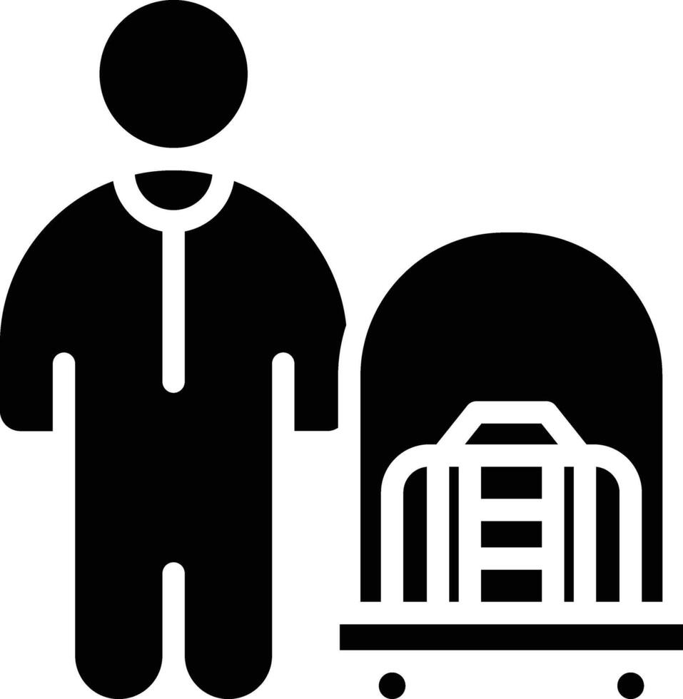 Bellboy Glyph Icon vector