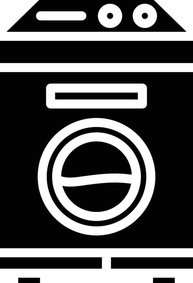 Washing Machine Glyph Icon vector