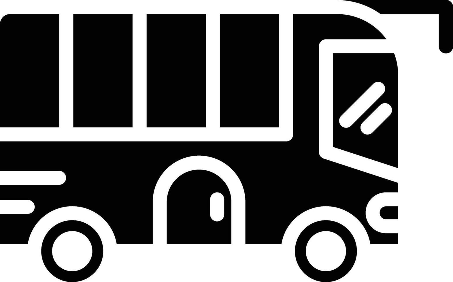 Bus Glyph Icon vector