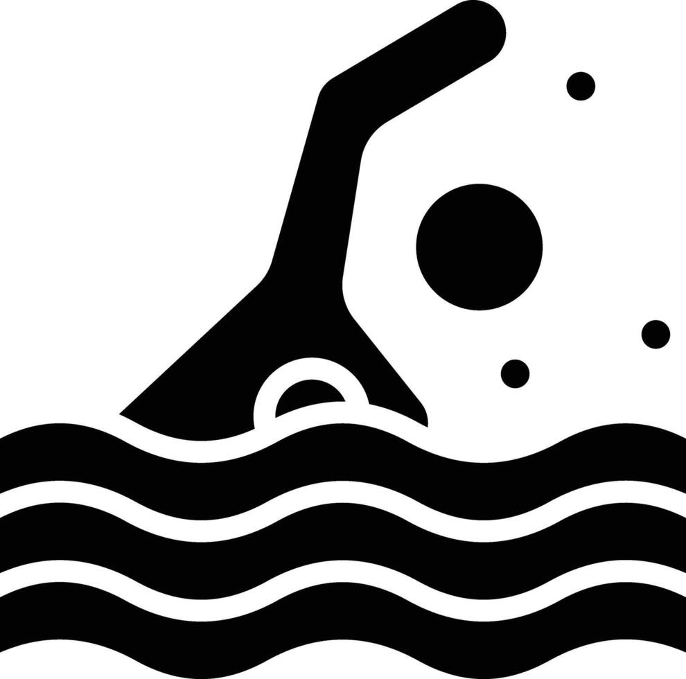 Swimming Glyph Icon vector