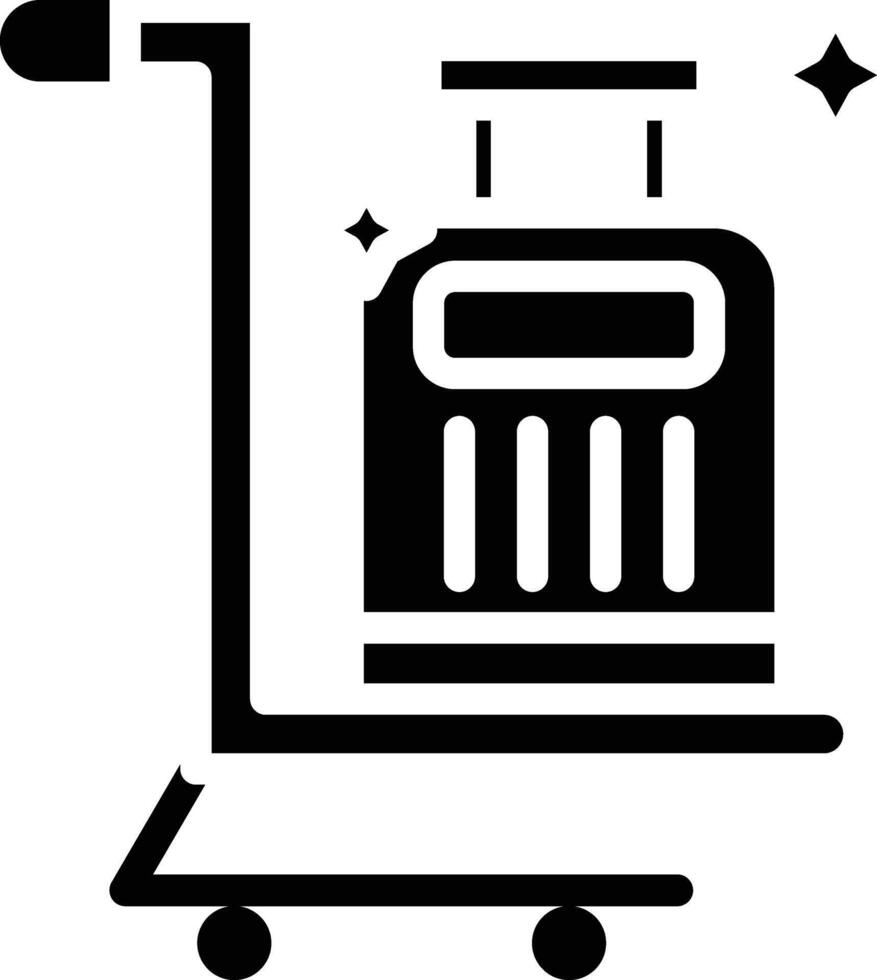 Trolley Glyph Icon vector