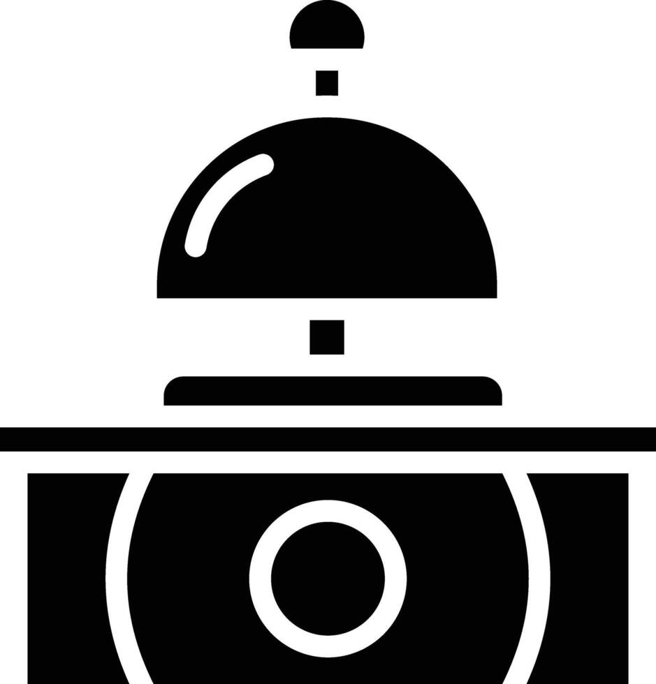 Reception Bell Glyph Icon vector