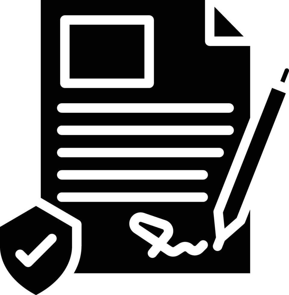 Contract Glyph Icon vector