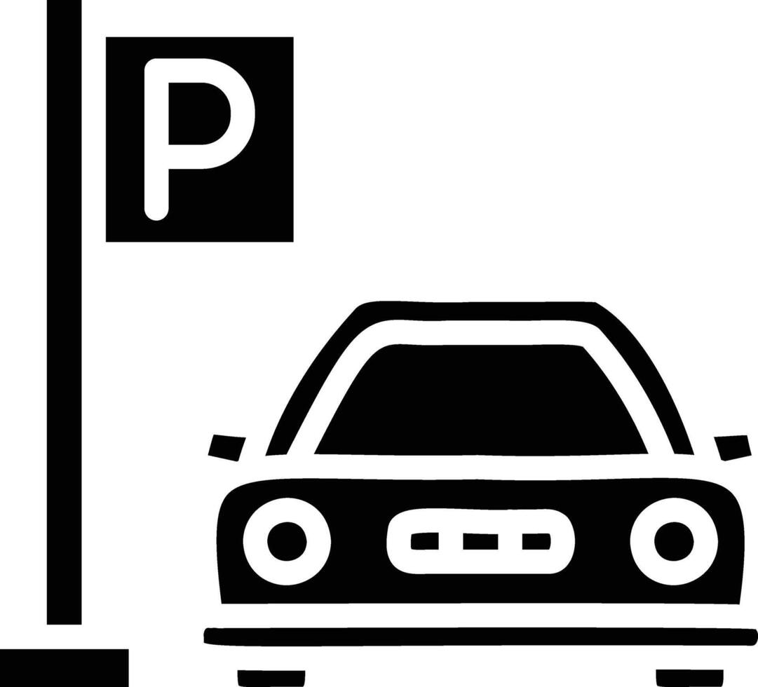 Parking Glyph Icon vector