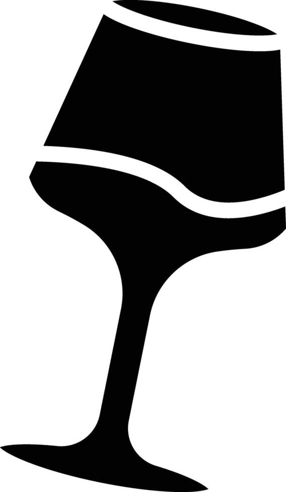 Wine Glass Glyph Icon vector