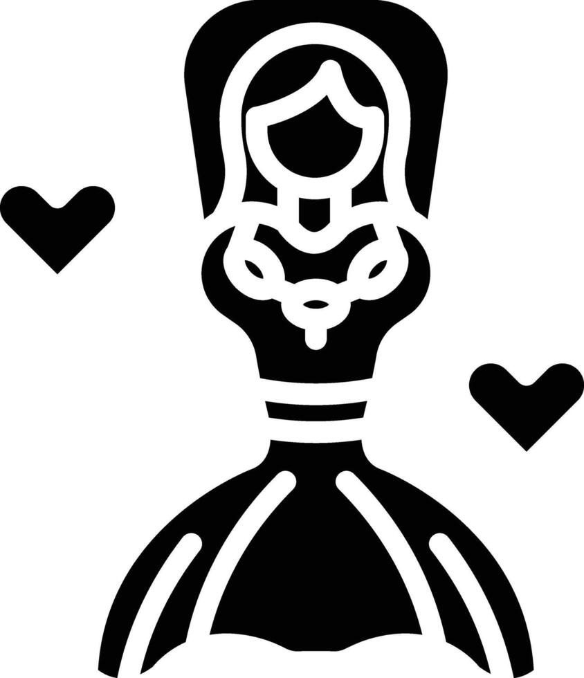 Bride Glyph Icon vector