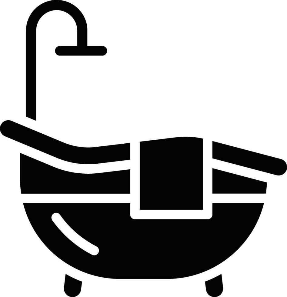 Bathtub Glyph Icon vector