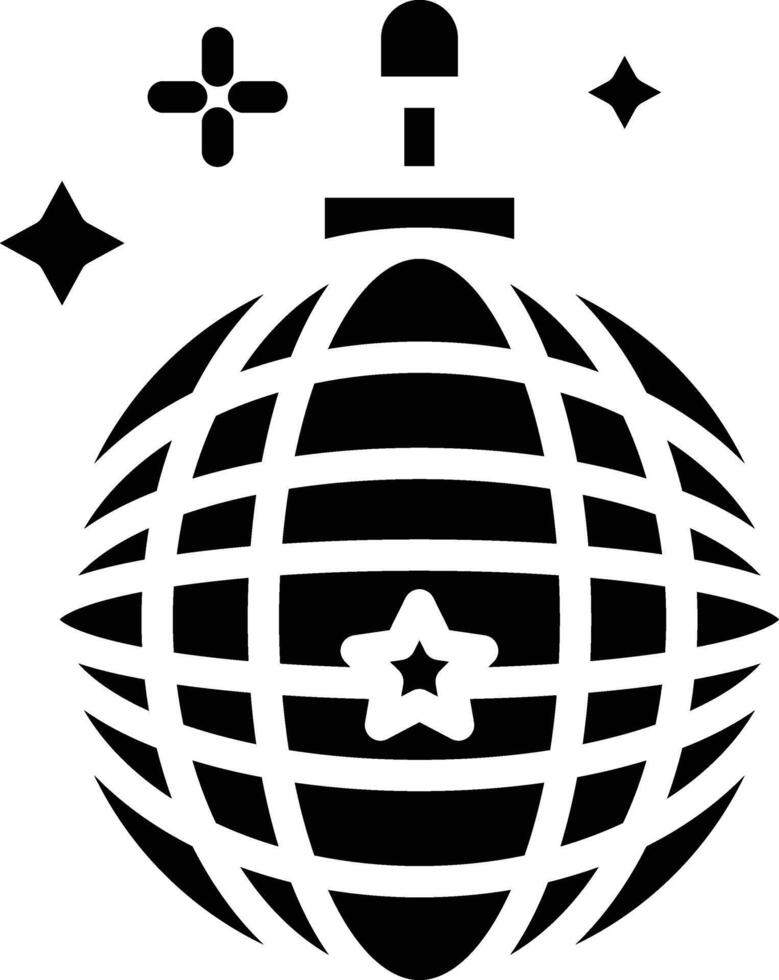 Disco Ball Glyph Icon vector