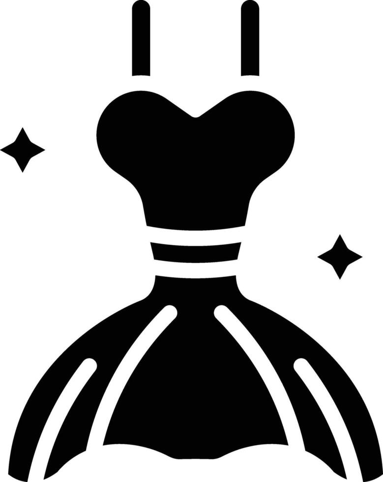 Bride Dress Glyph Icon vector