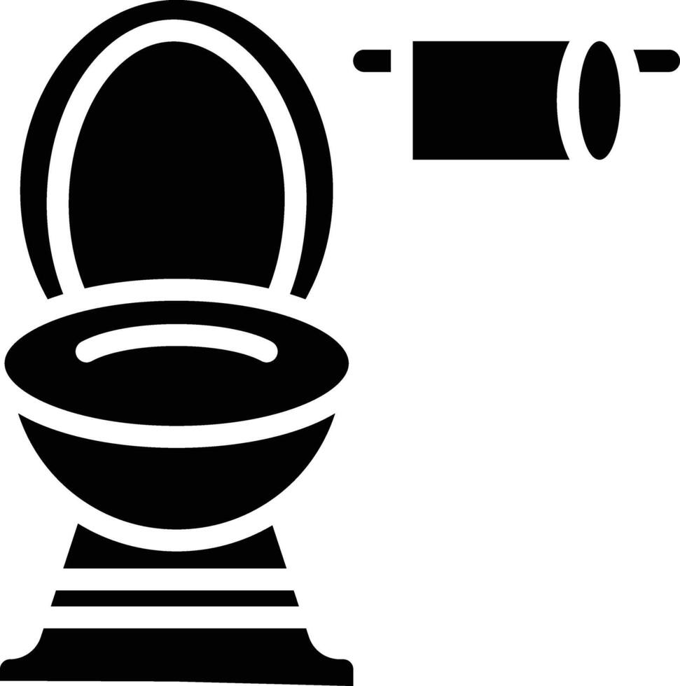 Toilet Glyph Icon vector