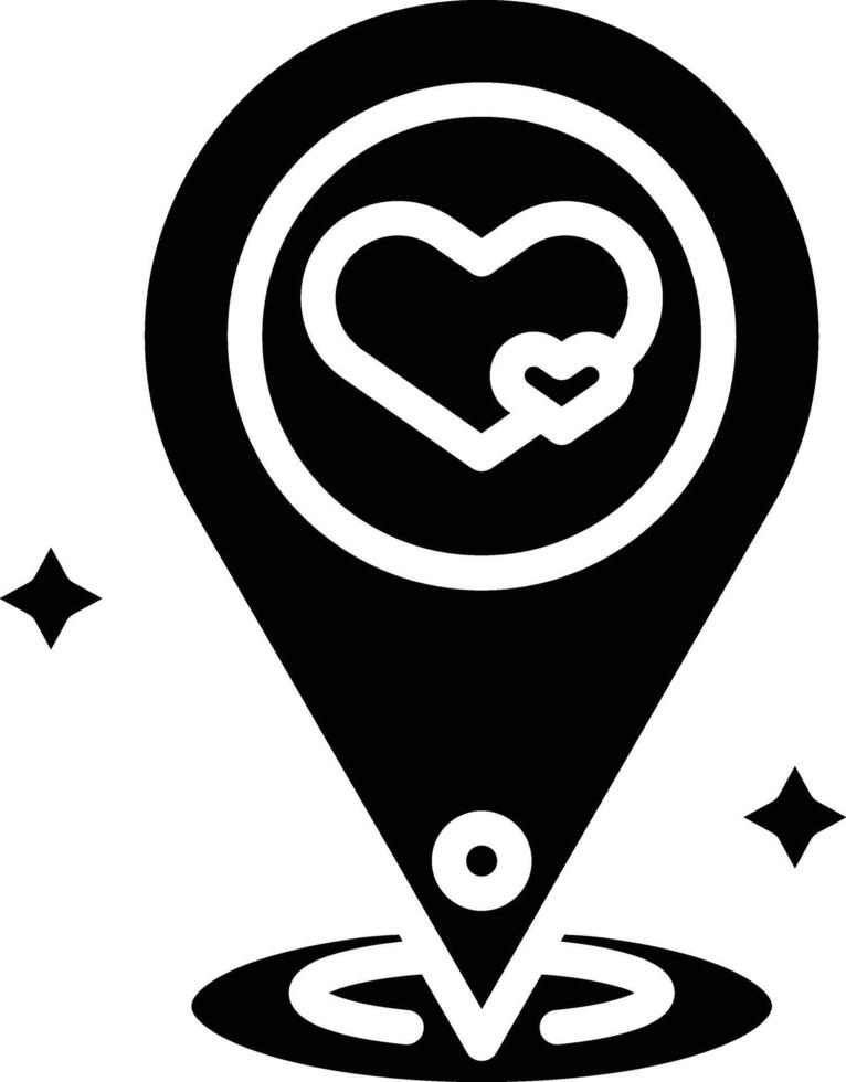 Location Glyph Icon vector