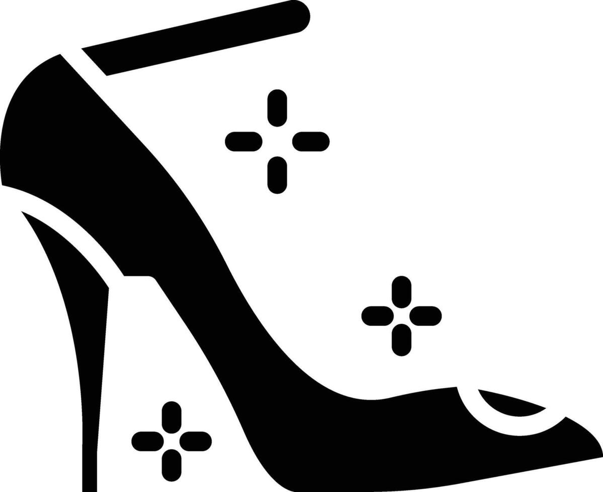 High Heel Glyph Icon vector