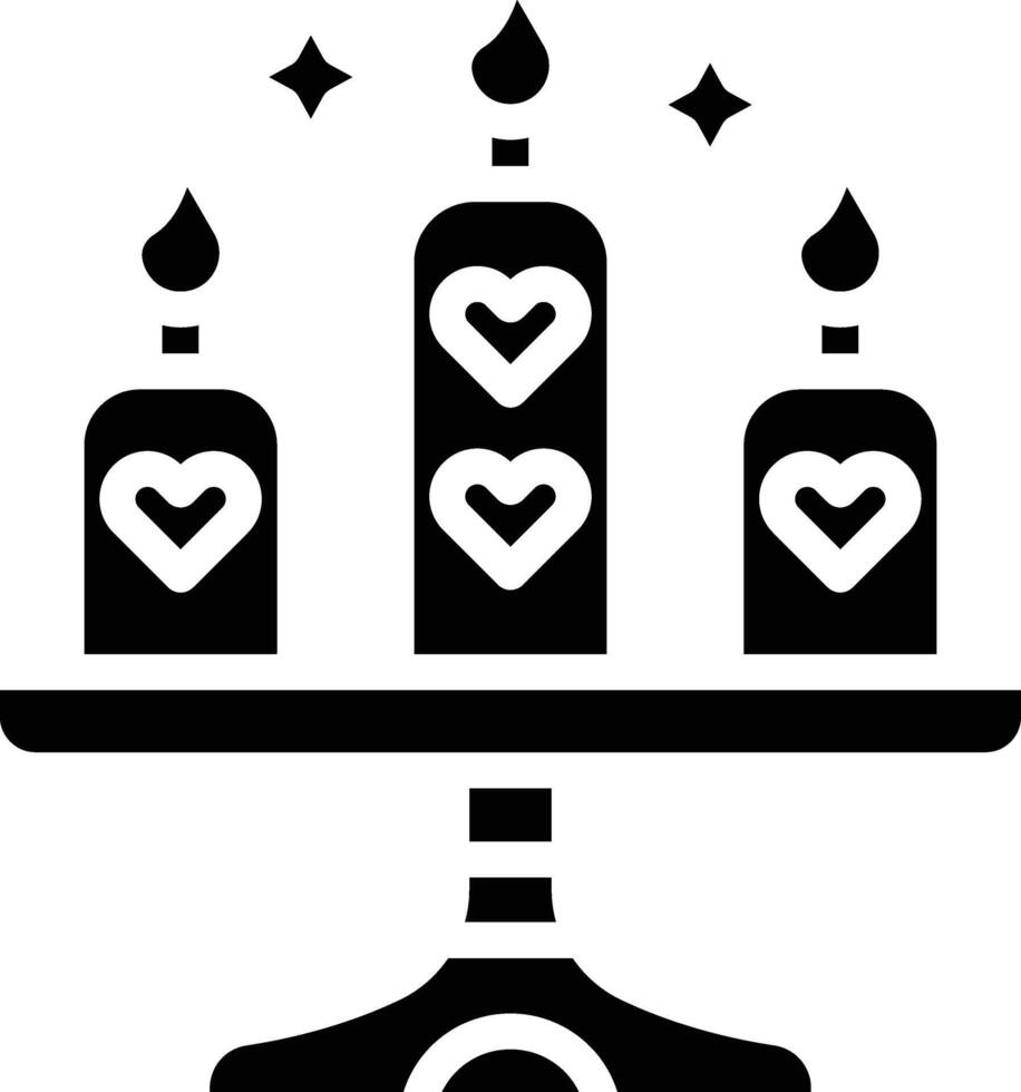 Candle Glyph Icon vector