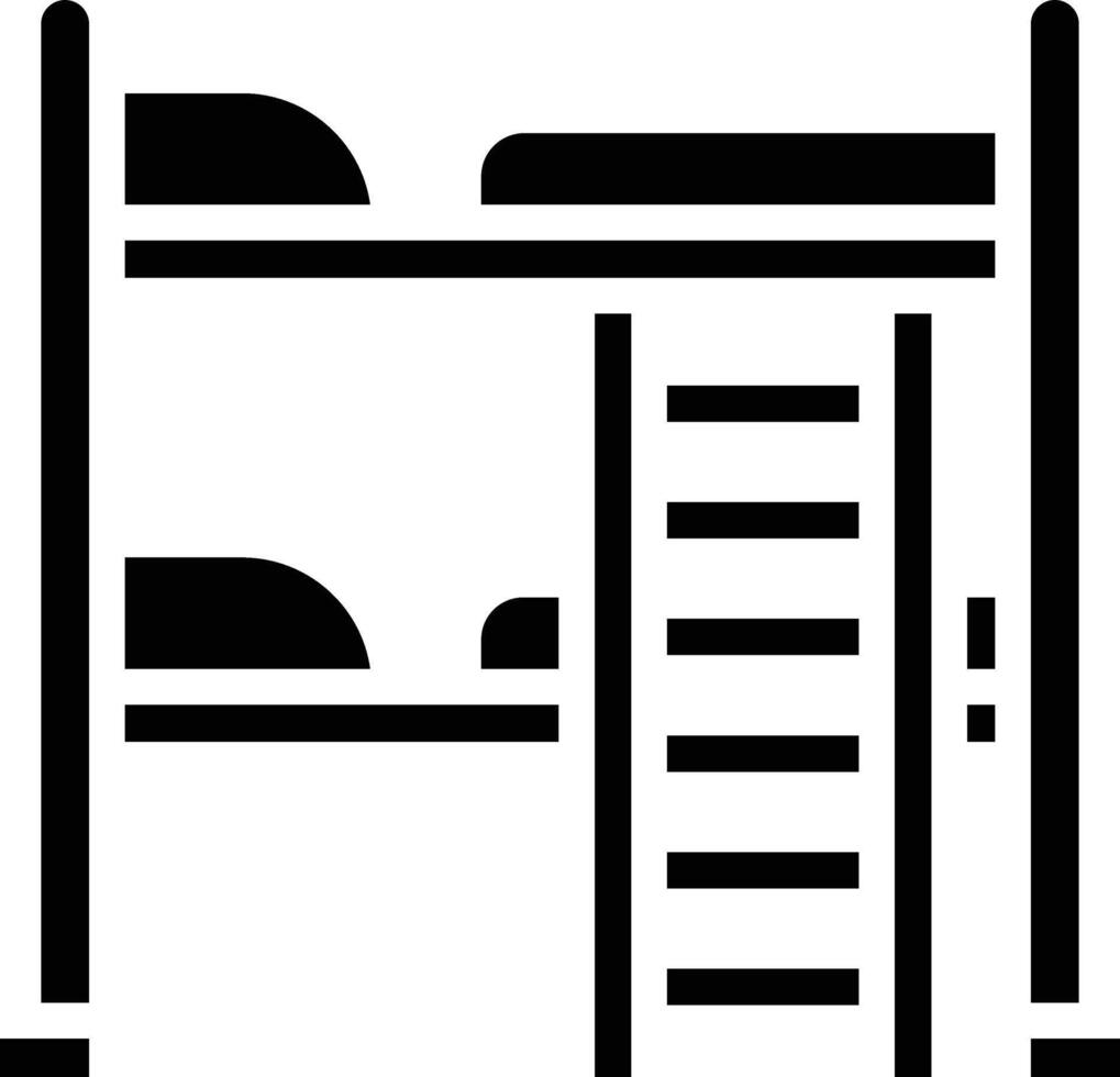 Bunk Glyph Icon vector
