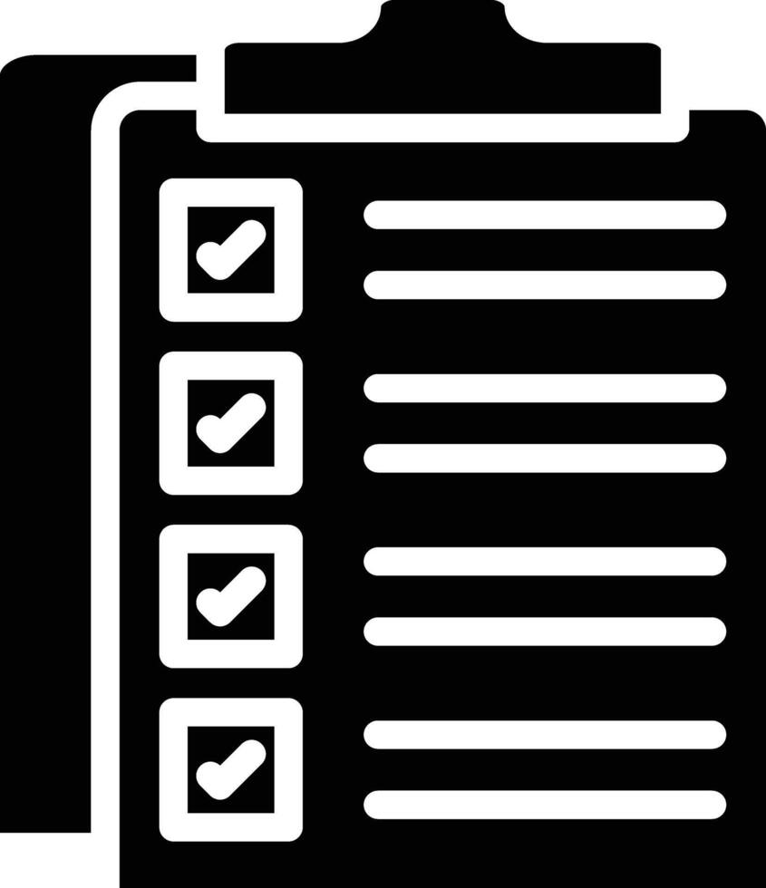Task Glyph Icon vector
