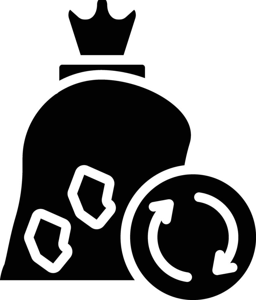 Garbage Bag Glyph Icon vector