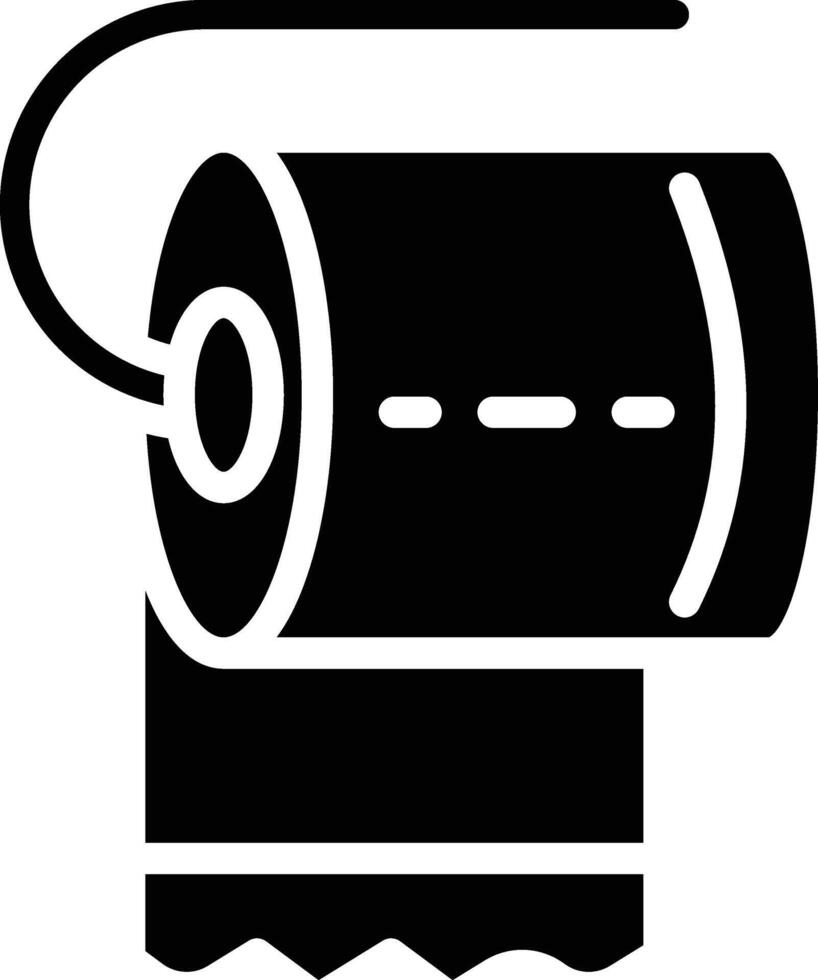 Toilet Paper Glyph Icon vector