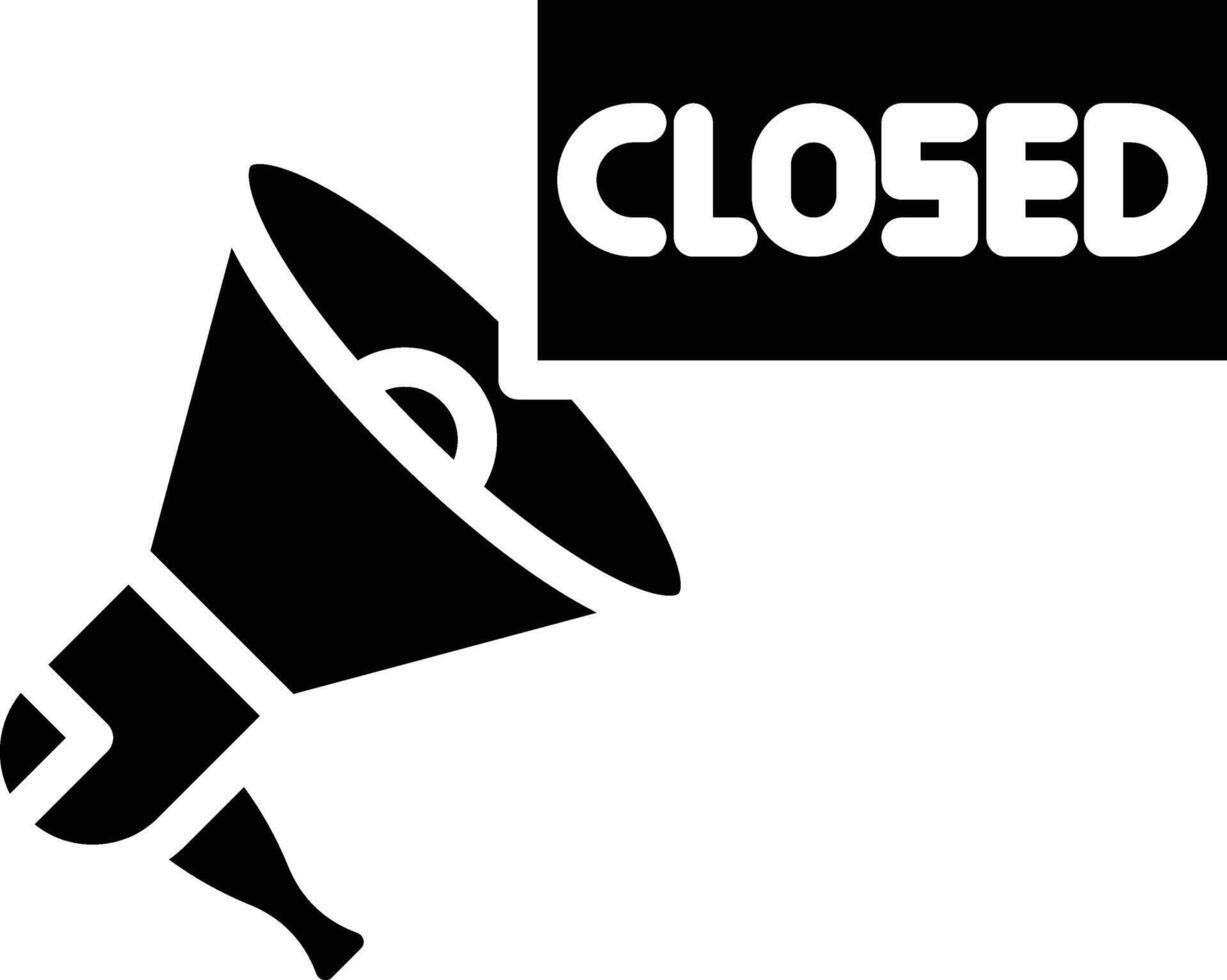 Closed Glyph Icon vector