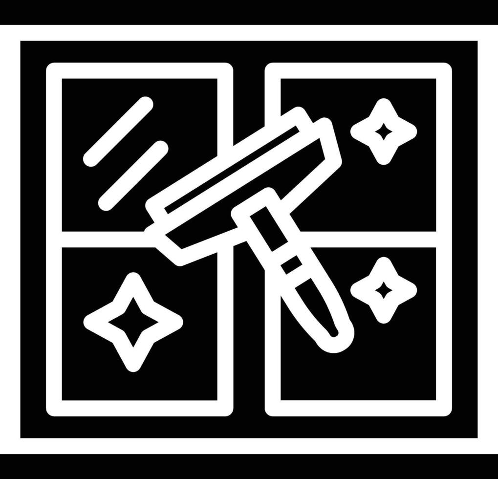 Clean Window Glyph Icon vector