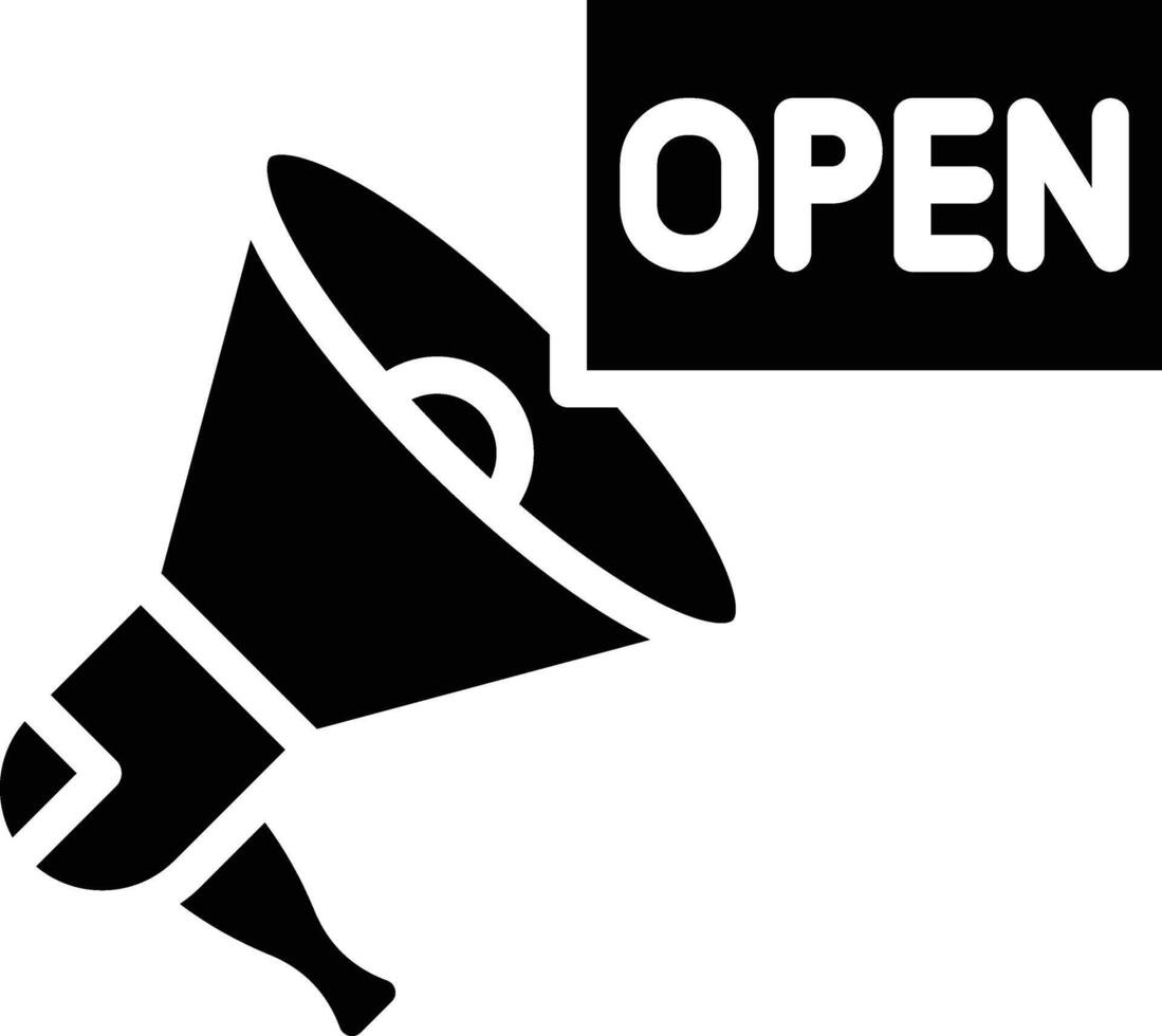 Open Glyph Icon vector