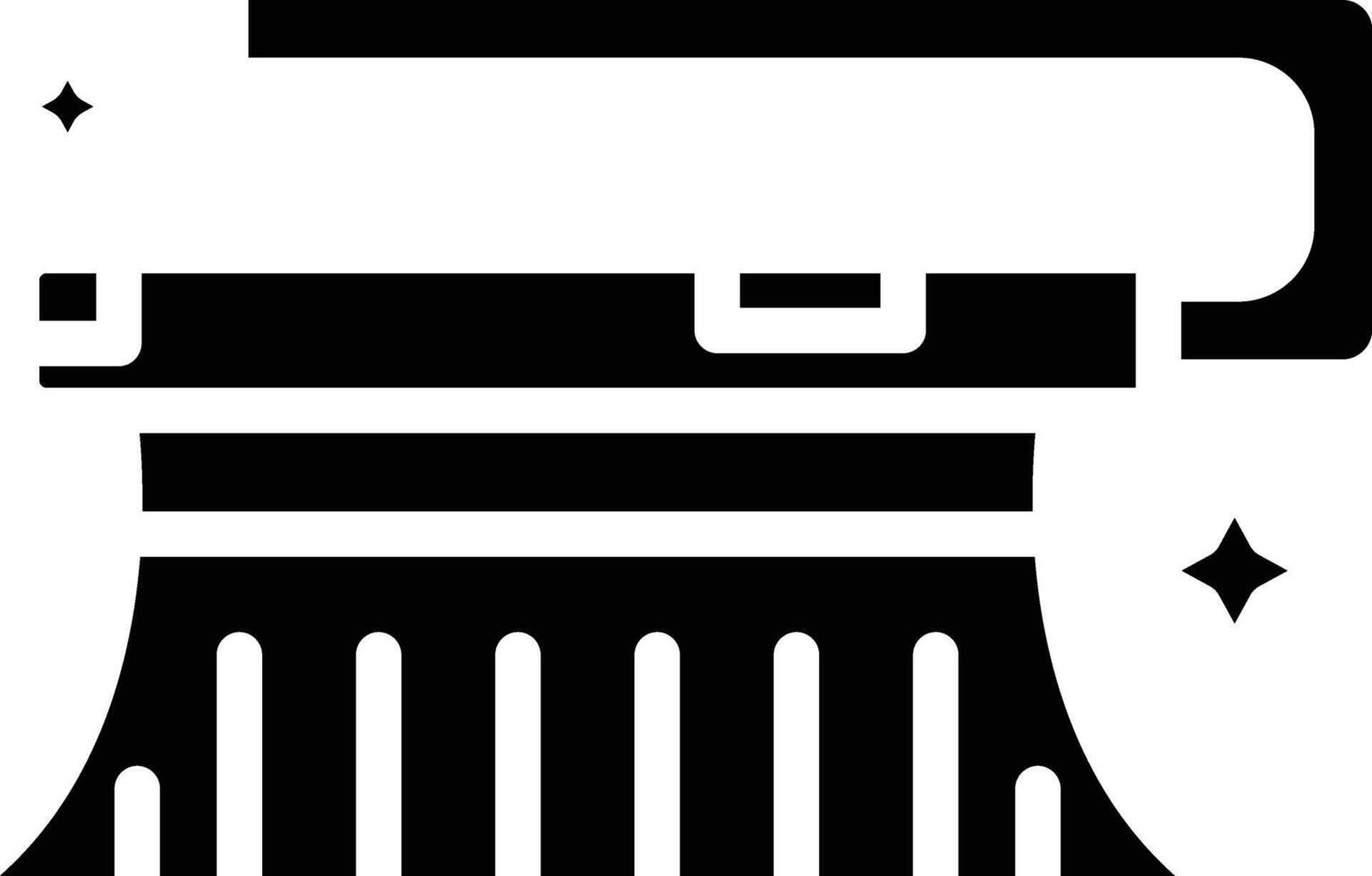 Cleaning Brush Glyph Icon vector