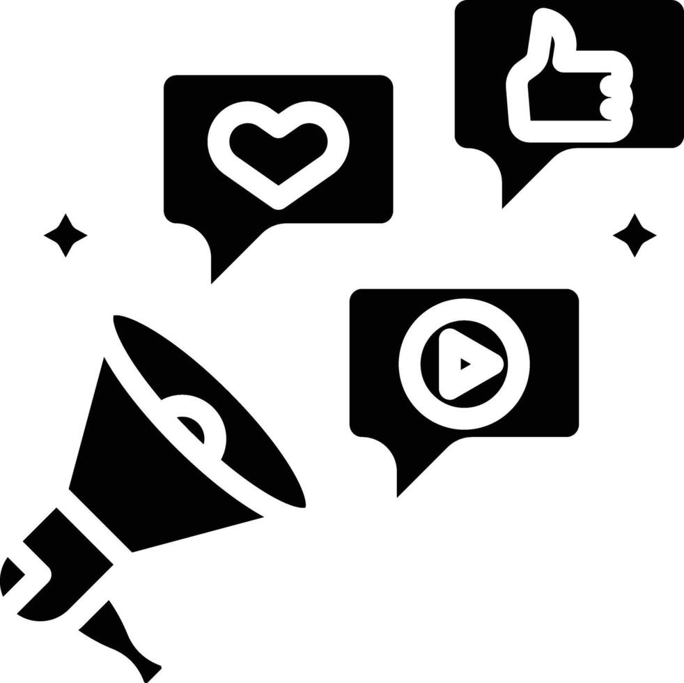 Public Relations Glyph Icon vector