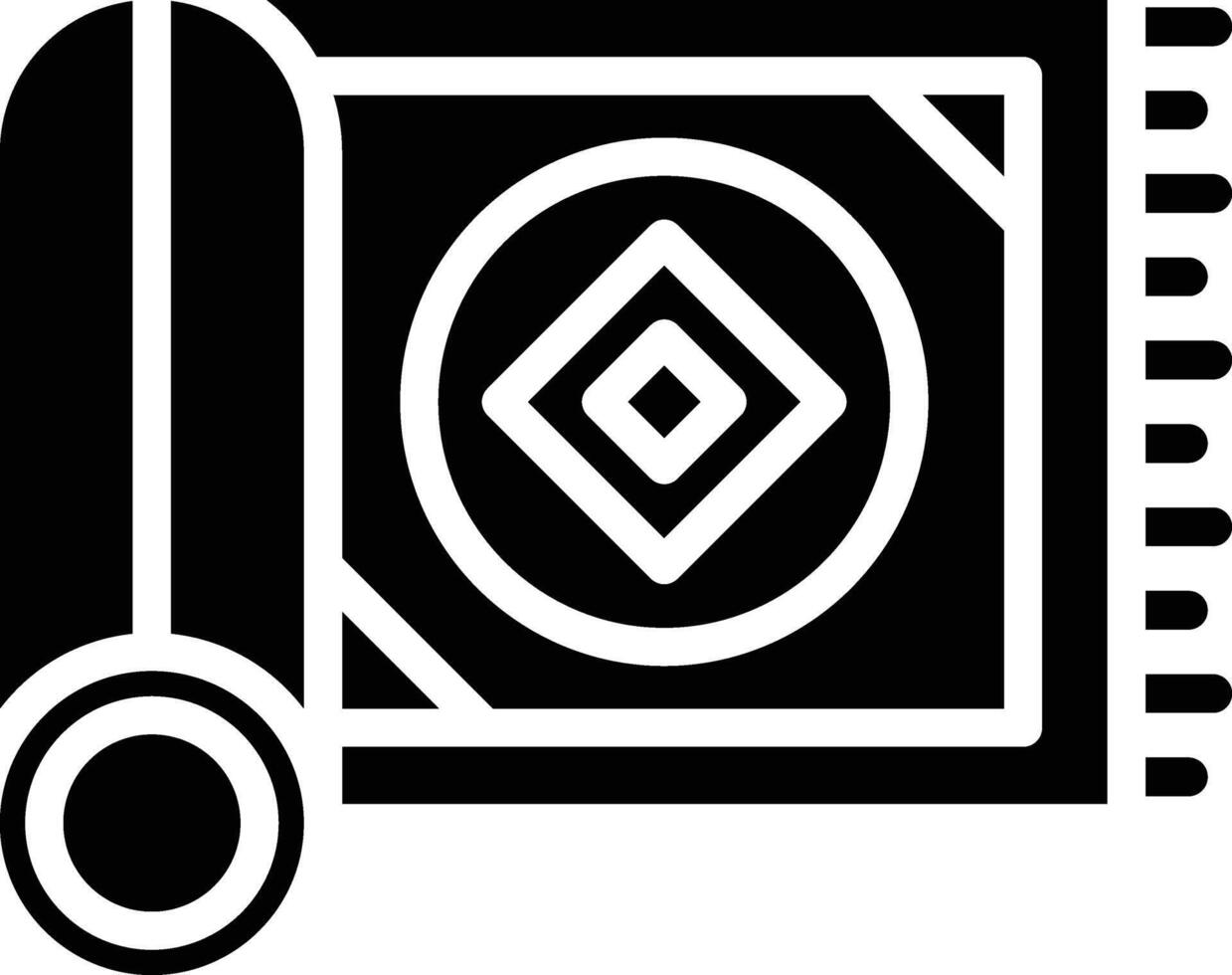 Rug Glyph Icon vector