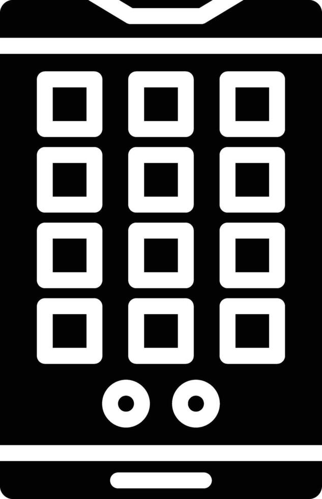 Mobile Application Glyph Icon vector