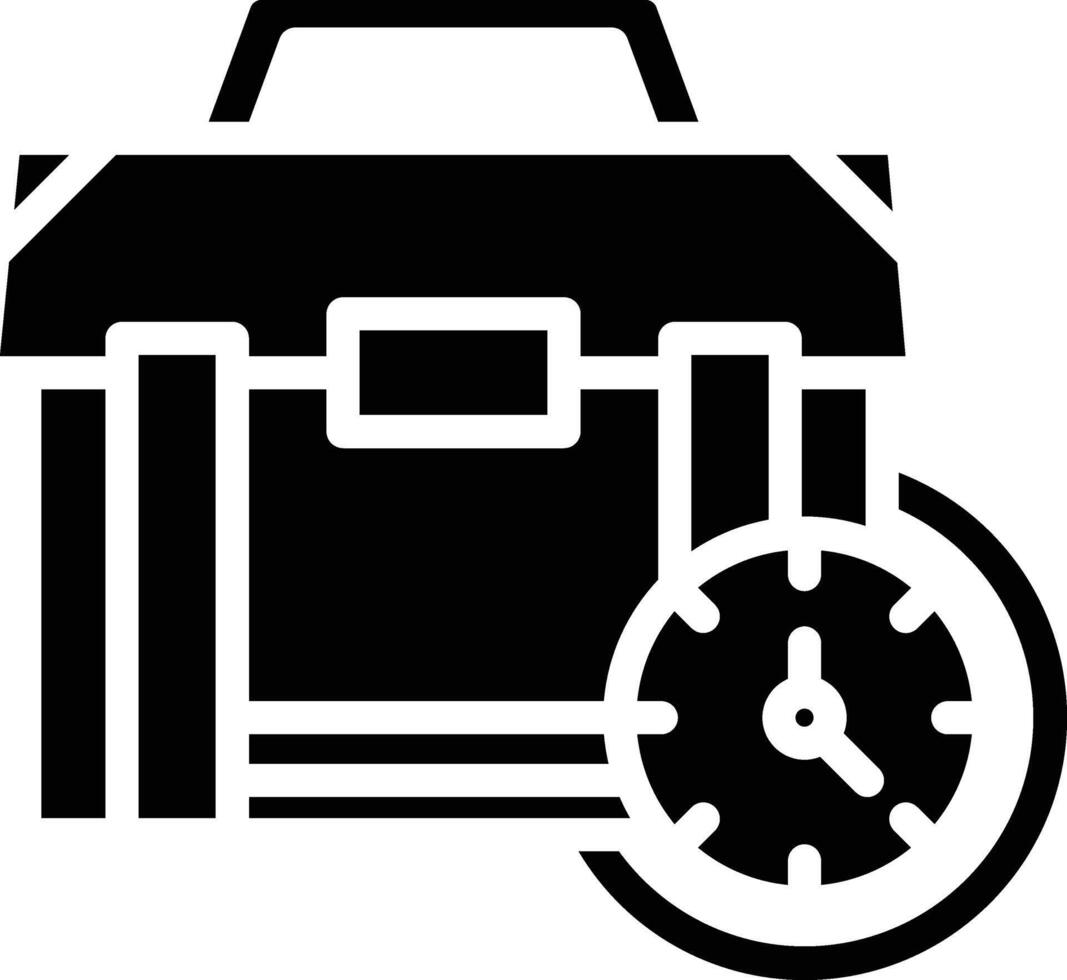 Business Hours Glyph Icon vector